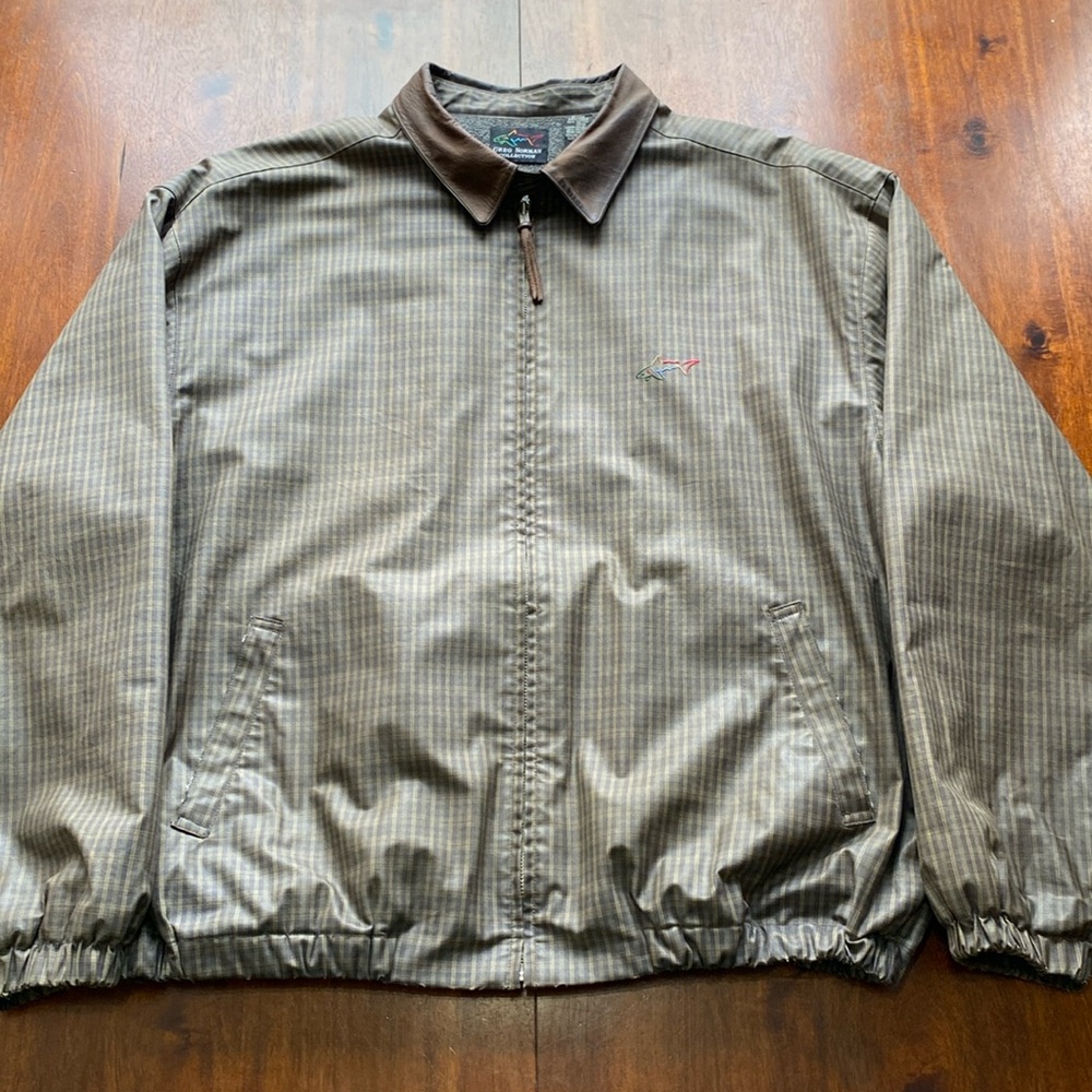 Greg Norman Collection Brown Striped Jacket